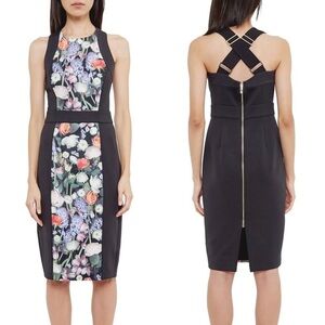 Ted Baker London Akva‎ Kensington Floral Body-Con Dress Size 3